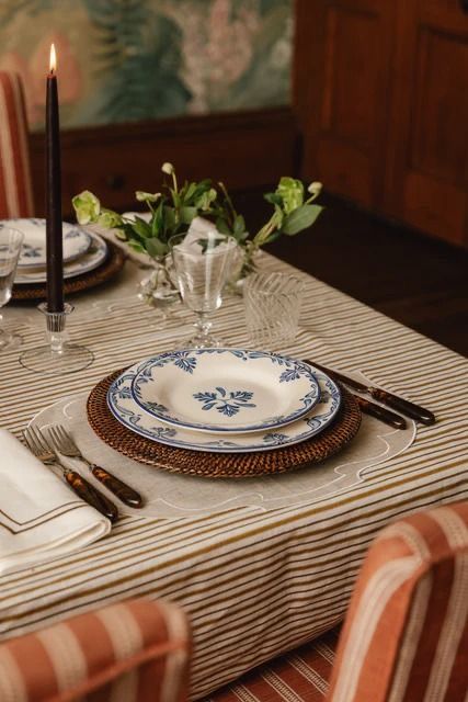 Modern tableware arranged for everyday dining